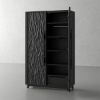Picture of Macklin Solid Wood Armoire Wardrobe with Shelves