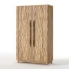 Picture of Macklin Solid Wood Armoire Wardrobe with Shelves