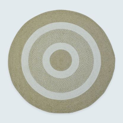 Picture of Morden Traditional Wool & Jute Braided Round Area Rug