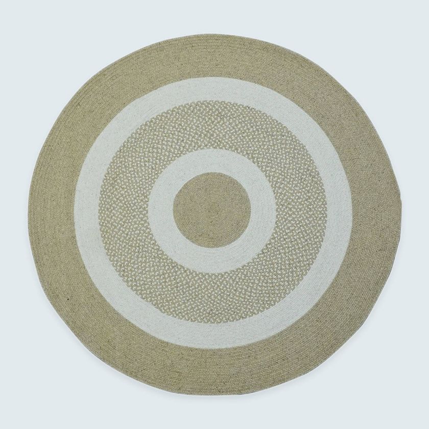 Picture of Morden Traditional Wool & Jute Braided Round Area Rug