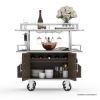 Picture of Merritt Industrial Outdoor Bar Cart with Storage Cabinet