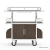 Picture of Merritt Industrial Outdoor Bar Cart with Storage Cabinet