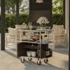 Picture of Merritt Industrial Outdoor Bar Cart with Storage Cabinet