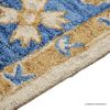 Picture of Huron Oushak Style Blue and Gold Floral Trellis Rug