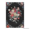 Picture of Leslieville New Zealand Wool Oriental Black Floral Carpet Rug