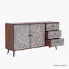 Picture of Brossard Carved Wood Mid Century Modern Sideboard