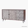 Picture of Brossard Carved Wood Mid Century Modern Sideboard