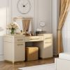 Picture of Lafayette Two Tone Modern Mirrored Vanity Desk