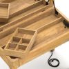 Picture of Matane Small Mirrored Vanity Desk with Stool