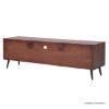 Picture of Brossard Carved Wood Two Tone Mid-Century Modern Media Console (63")