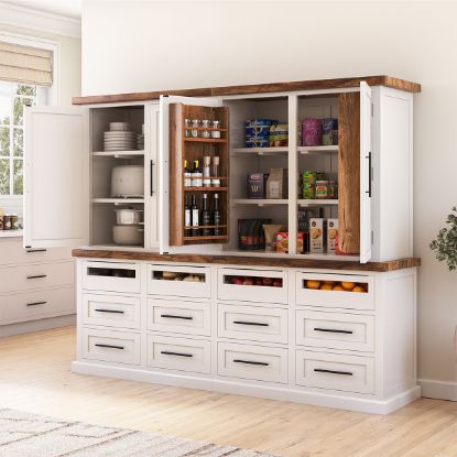 Picture of Milton Two Tone White Kitchen Pantry Storage Cabinet
