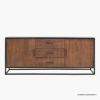 Picture of Airdrie Concentric Pattern Wood Sideboard with Metal Legs