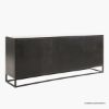 Picture of Airdrie Concentric Pattern Wood Sideboard with Metal Legs