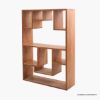 Picture of Coquitlam Rustic Solid Wood Tall Geometric Bookcase 