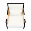 Picture of Nemaha Black and White Upholstered Rattan Accent Chair with Armrest