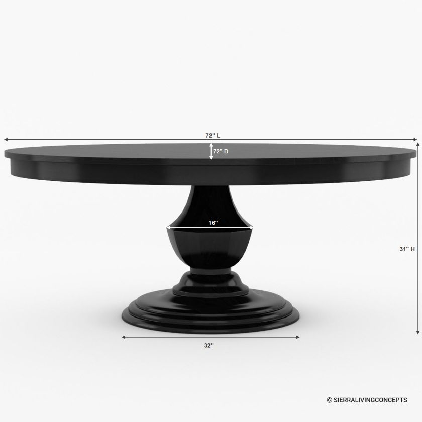 Novara Modern Solid Wood Dining Table And Chair Set Size Image