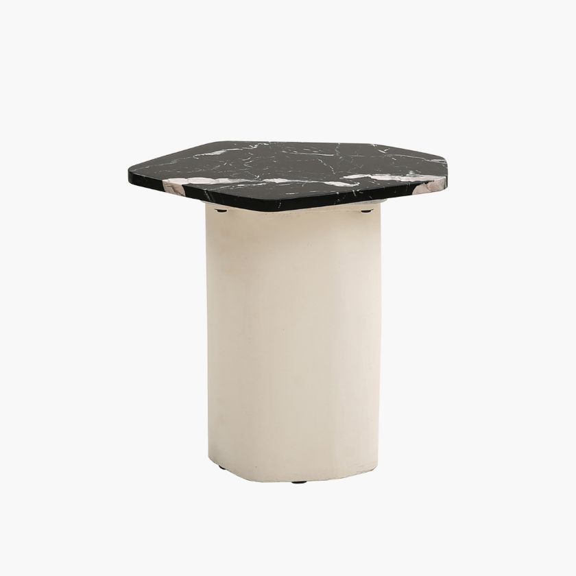 Picture of Oshawa Two Tone Freeform End Table with Marble Top