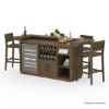 Picture of Rimouski Teak Wood 5 Piece Outdoor Bar Set