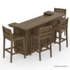 Picture of Rimouski Teak Wood 5 Piece Outdoor Bar Set