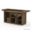 Picture of Rimouski Teak Wood Outdoor Bar Table with Fridge Space
