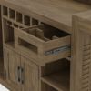 Picture of Rimouski Teak Wood Outdoor Bar Table with Fridge Space