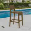 Picture of Rimouski Teak Wood Outdoor Counter Height Bar Stool