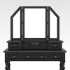 Picture of Ladysmith Black Mirrored Makeup Vanity Desk with Stool