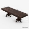 Picture of Nottingham Rustic Solid Wood Double Pedestal Dining Table