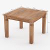 Picture of Salemo Natural Wood Square Kitchen Table and Chair Set of 4