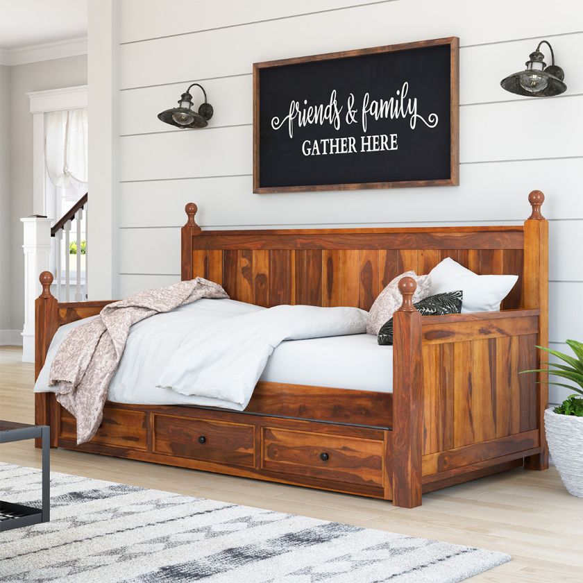Picture of Lucerne Solid Wood Daybed with Trundle Storage