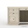 Picture of Nuala Hand Carved Weathered White Executive Desk