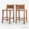 Picture of Monrovia Rustic Solid Wood Bar Stool With Back