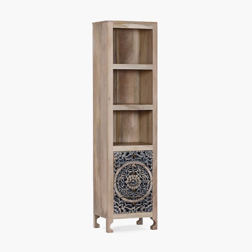 Picture of Amesbury Tall Slim Bookcase with Drawers on Bottom
