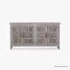 Picture of Swansea Whitewashed 74 Inch Sideboard Buffet Cabinet