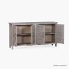 Picture of Swansea Whitewashed 74 Inch Sideboard Buffet Cabinet