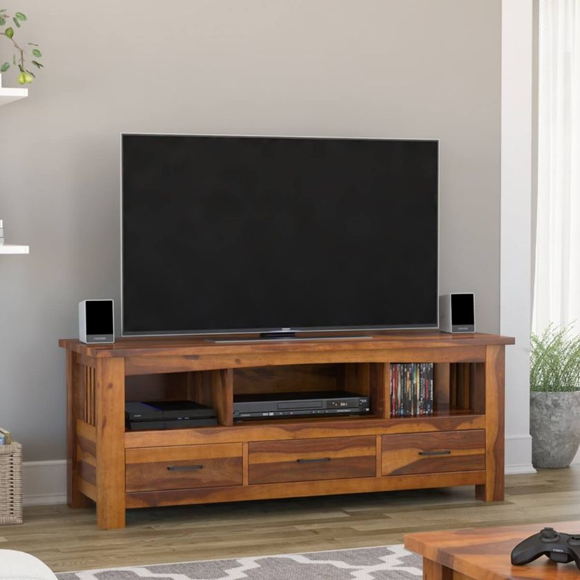 Jeddito Mission Solid Wood TV Stand With Drawers (60")
