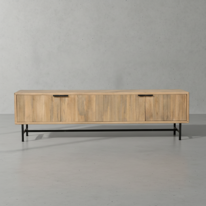 Hornitos Modern Low Profile Fluted TV Stand (75")