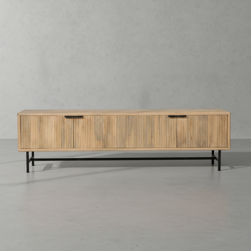 Hornitos Modern Low Profile Fluted TV Stand (75")