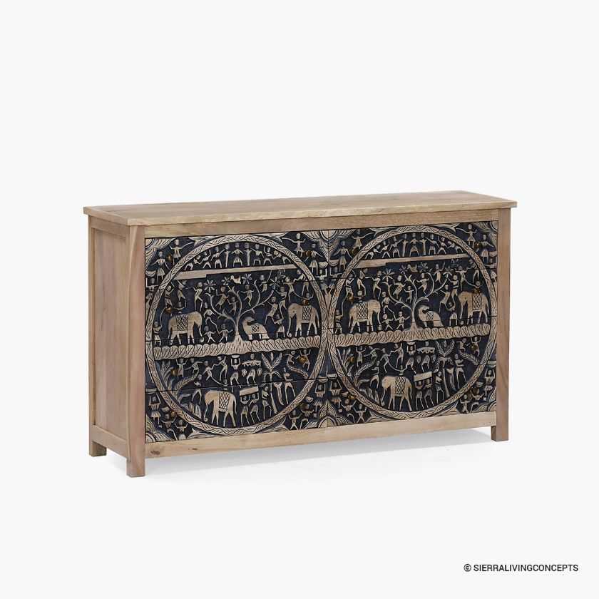 Picture of Cliffcrest Hand Carved Rustic Dresser with 8 Drawers