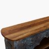 Picture of Rosedale Distressed Carved Wood Arch Console Table with Storage