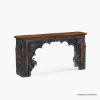 Picture of Corktown Distressed Dark Carved Wood Arch Console Table