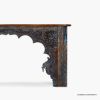 Picture of Corktown Distressed Dark Carved Wood Arch Console Table