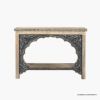 Picture of Harbourfront Distressed Carved Wood Arch Console Table