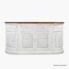 Picture of Roncesvalles Whitewash Curved Sideboard Cabinet with Drawers