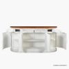 Picture of Roncesvalles Whitewash Curved Sideboard Cabinet with Drawers