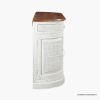 Picture of Roncesvalles Whitewash Curved Sideboard Cabinet with Drawers