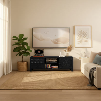 Edmonton Countless Carved Solid Wood TV Stand (59")