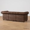 Picture of Farnham 3-Seater Brown Leather Chesterfield Sofa