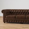 Picture of Farnham 3-Seater Brown Leather Chesterfield Sofa