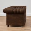 Picture of Farnham 3-Seater Brown Leather Chesterfield Sofa